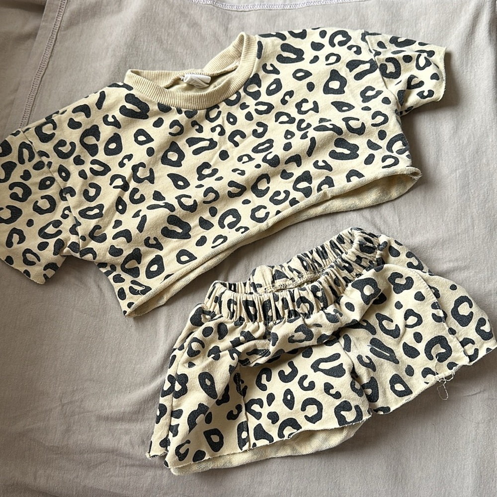 Leopard short and shirt set